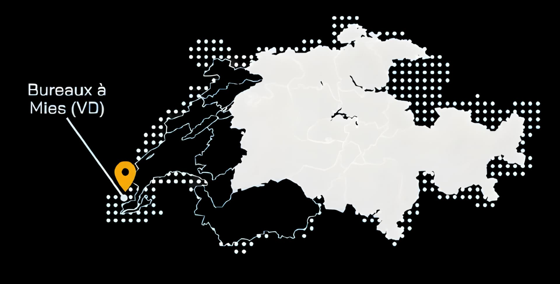 Carte de la Suisse — Bureaux à Mies (VD)